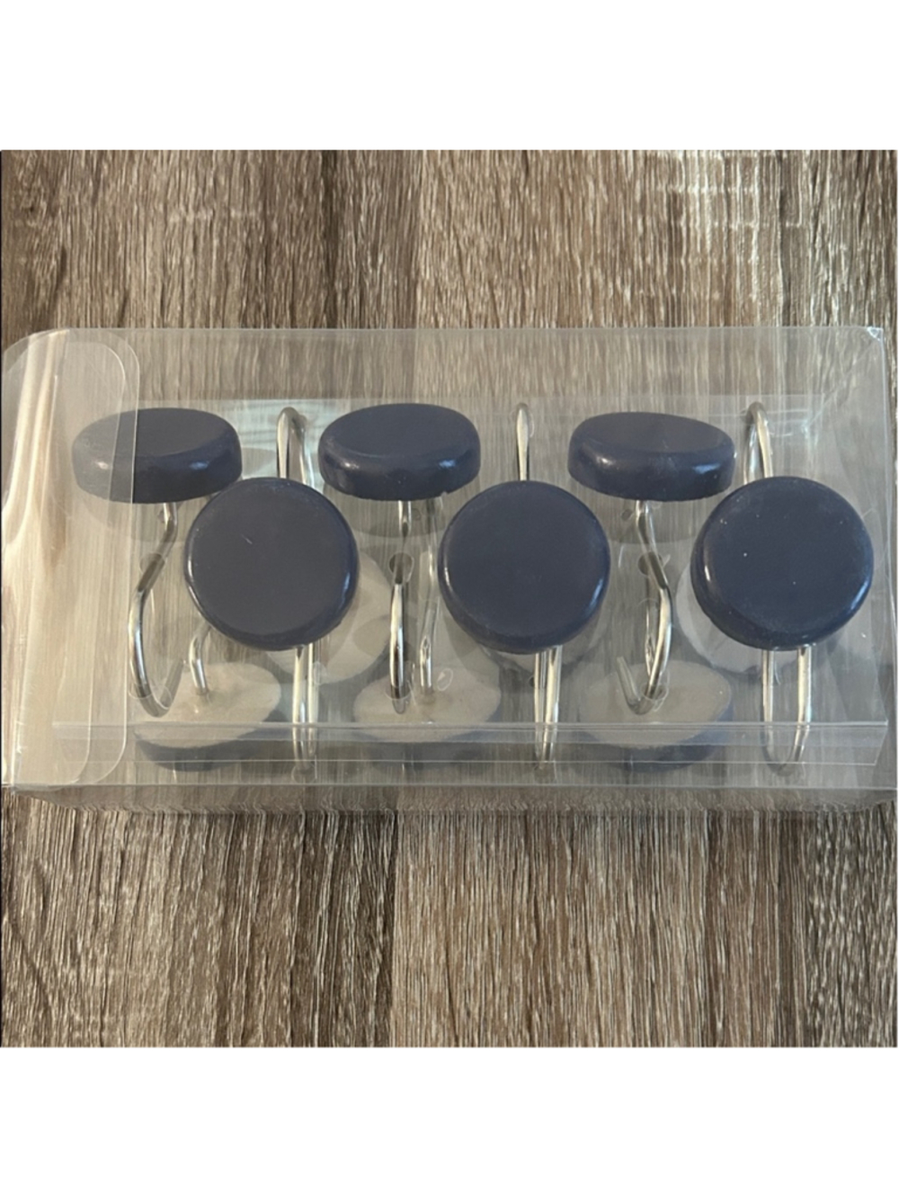 Dark Blue Shower Curtain Hooks